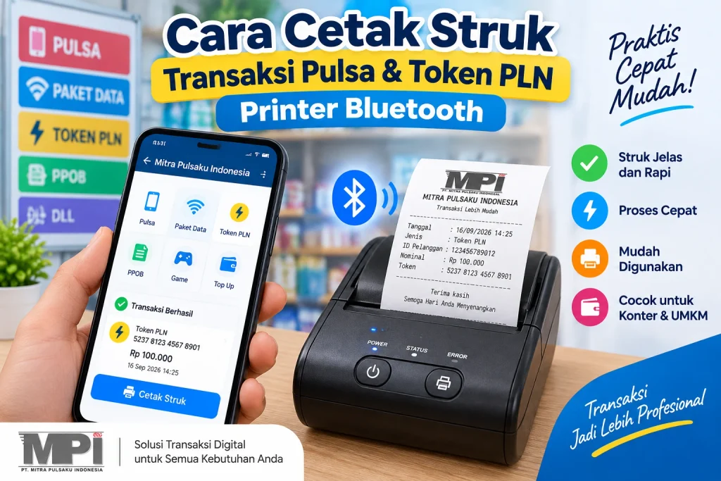 cetak struk transaksi pulsa