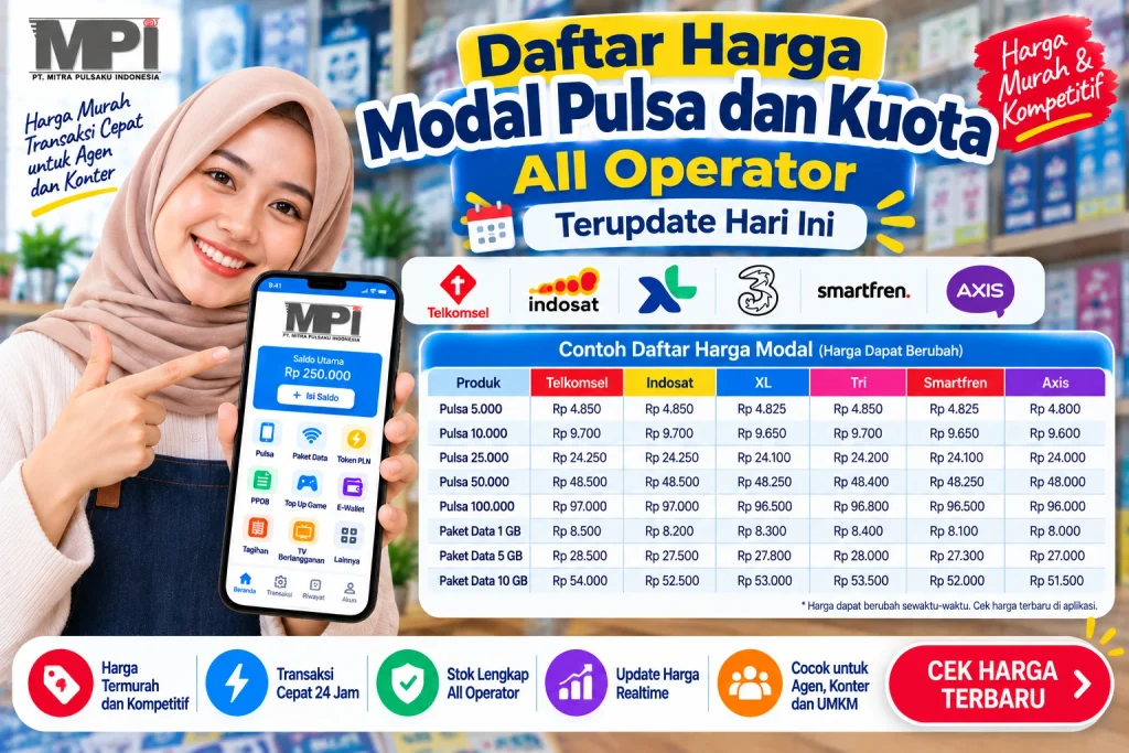 daftar harga pulsa terkini