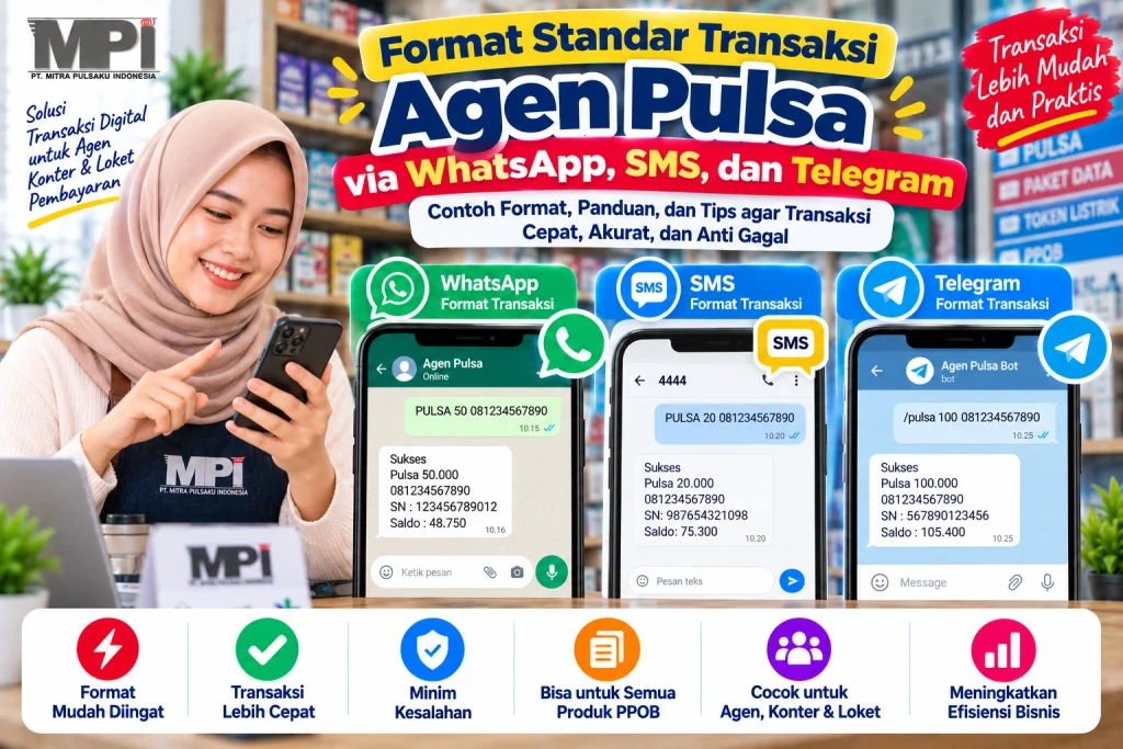 format transaksi agen pulsa