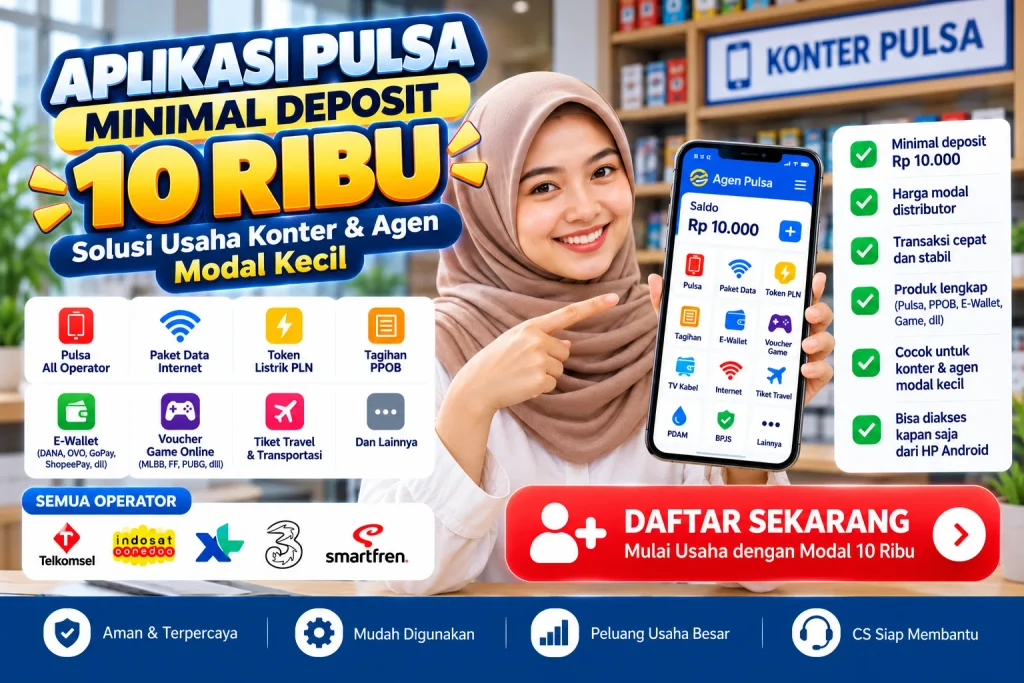 aplikasi pulsa minimal deposit 10 ribu