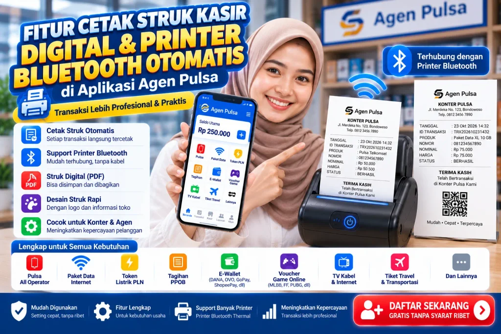 cetak struk transaksi otomatis di aplikasi